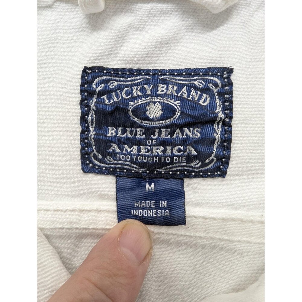 Lucky Brand Jacket Womens Medium White Sabrina Denim Jean Trucker Casual - Picture 6 of 9